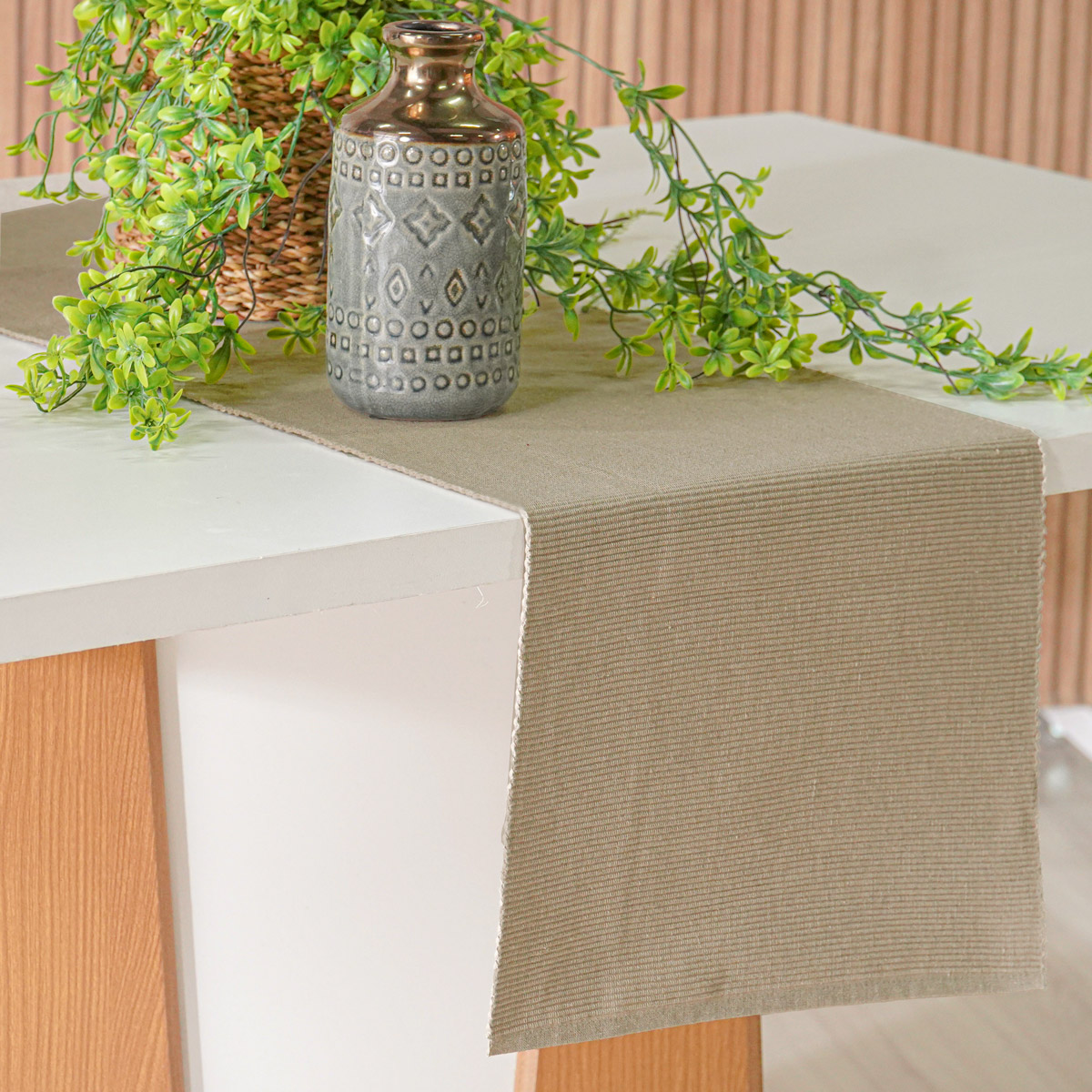 TRILHO DE MESA PESPONTO 33cm x 1,40m - FENDI (SC)