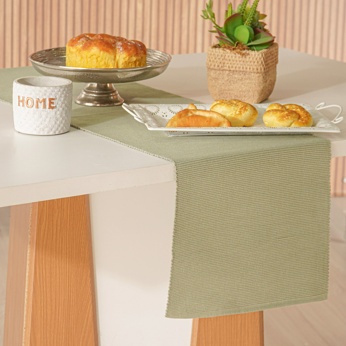 TRILHO DE MESA PESPONTO 33cm x 1,40m - VERDE (SC)