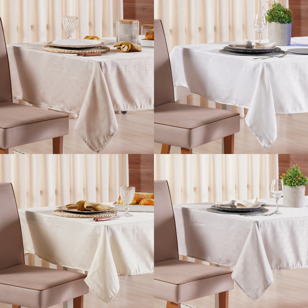 TOALHA DE MESA FINESSE QUADRADA 1,45M X 1,45M - SORTIDO (SC)