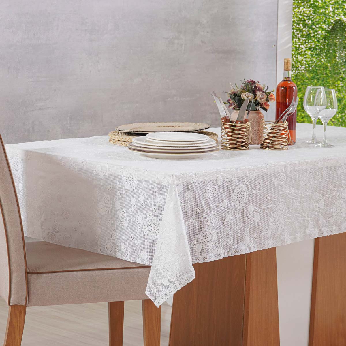 TOALHA DE MESA ROLO PVC RENDA 1,40M X 20M - DELICATO (SC)
