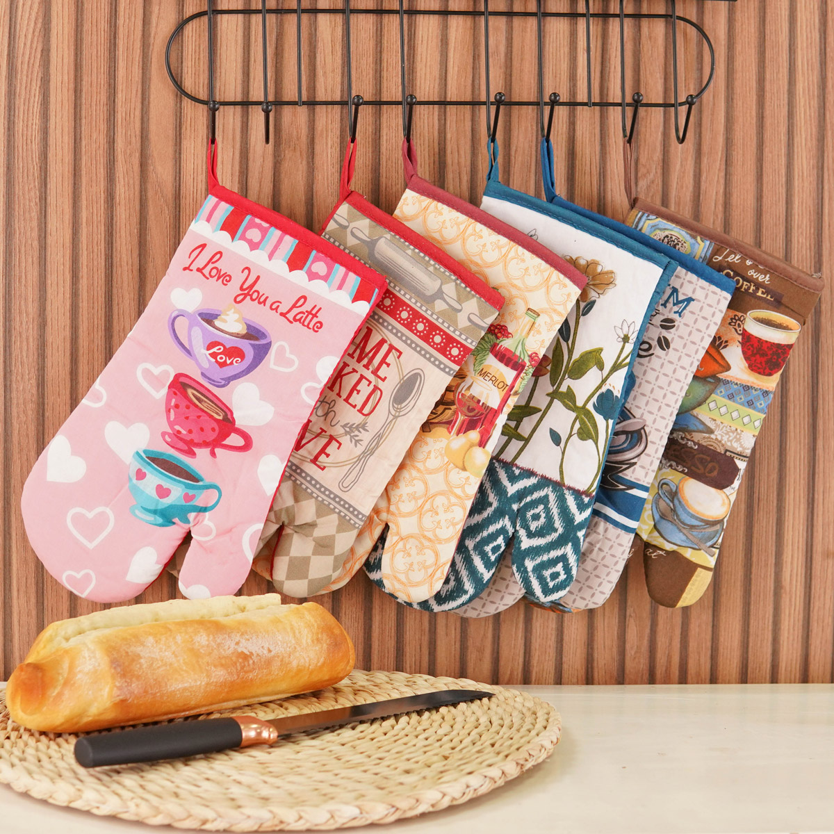 LUVA DE COZINHA ESTAMPADA 17cm x 30xm - SORTIDO (SC)