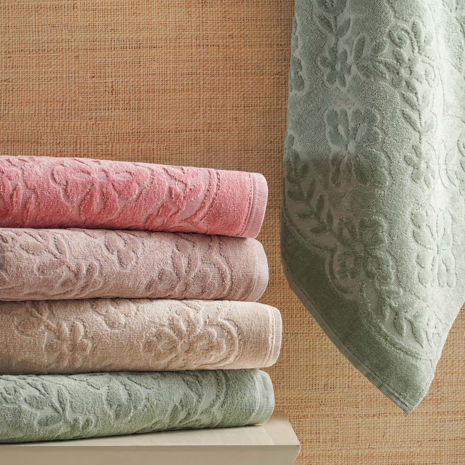 TOALHA DE ROSTO MARSELHA 45cm x 75cm - VERDE MENTA (SC)