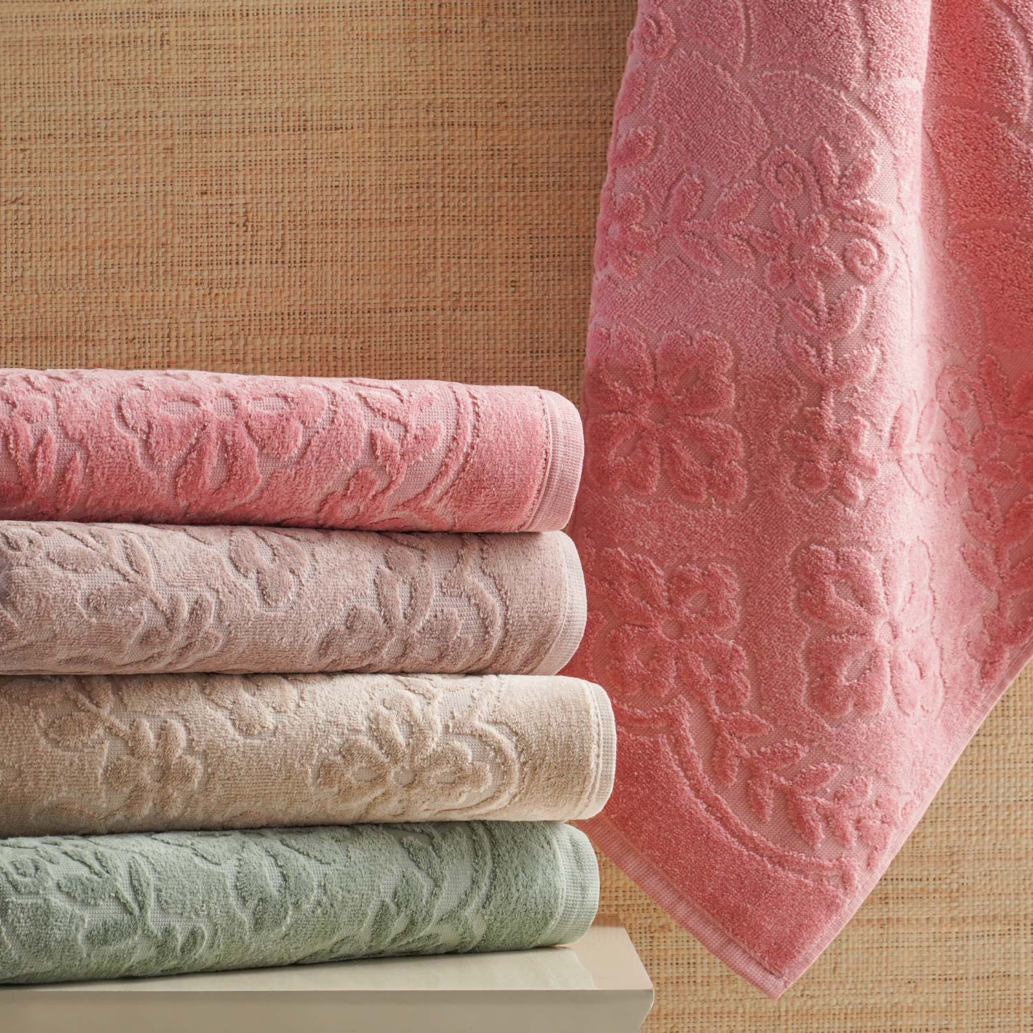 TOALHA DE ROSTO MARSELHA 45cm x 75cm - ROSA AURORA (SC)