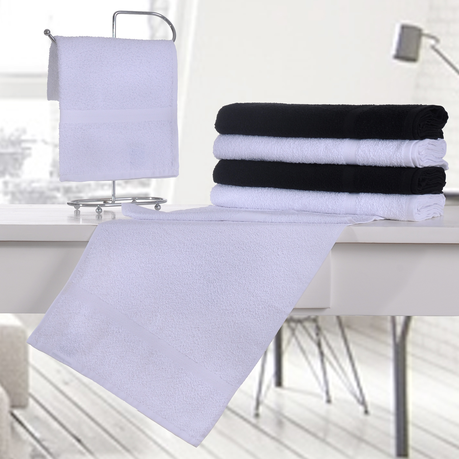 TOALHA DE ROSTO SALOON 42cm x 70cm - BRANCO (SC)