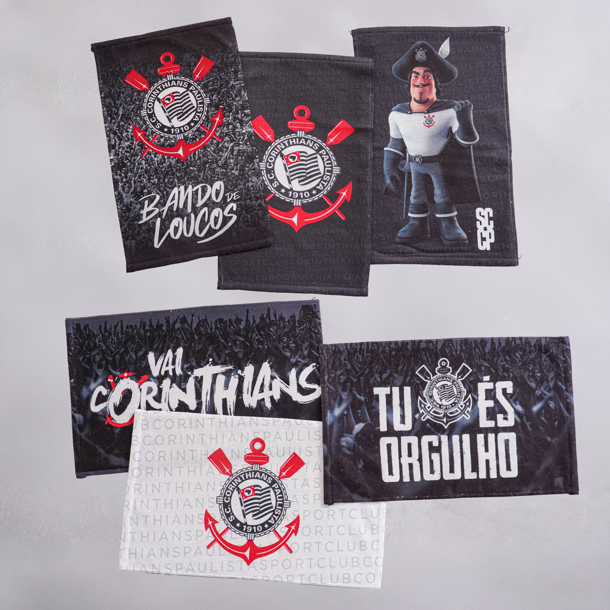 TOALHA DE LAVABO LANCHEIRA CORINTHIANS 27cm x 47cm - SORTIDO (SC)