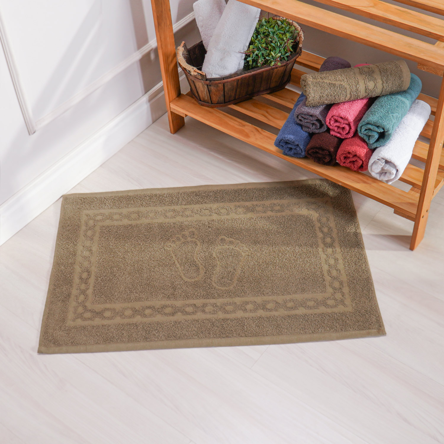 TOALHA DE PISO LUXO 45cm x 68cm - CASTOR (SC)