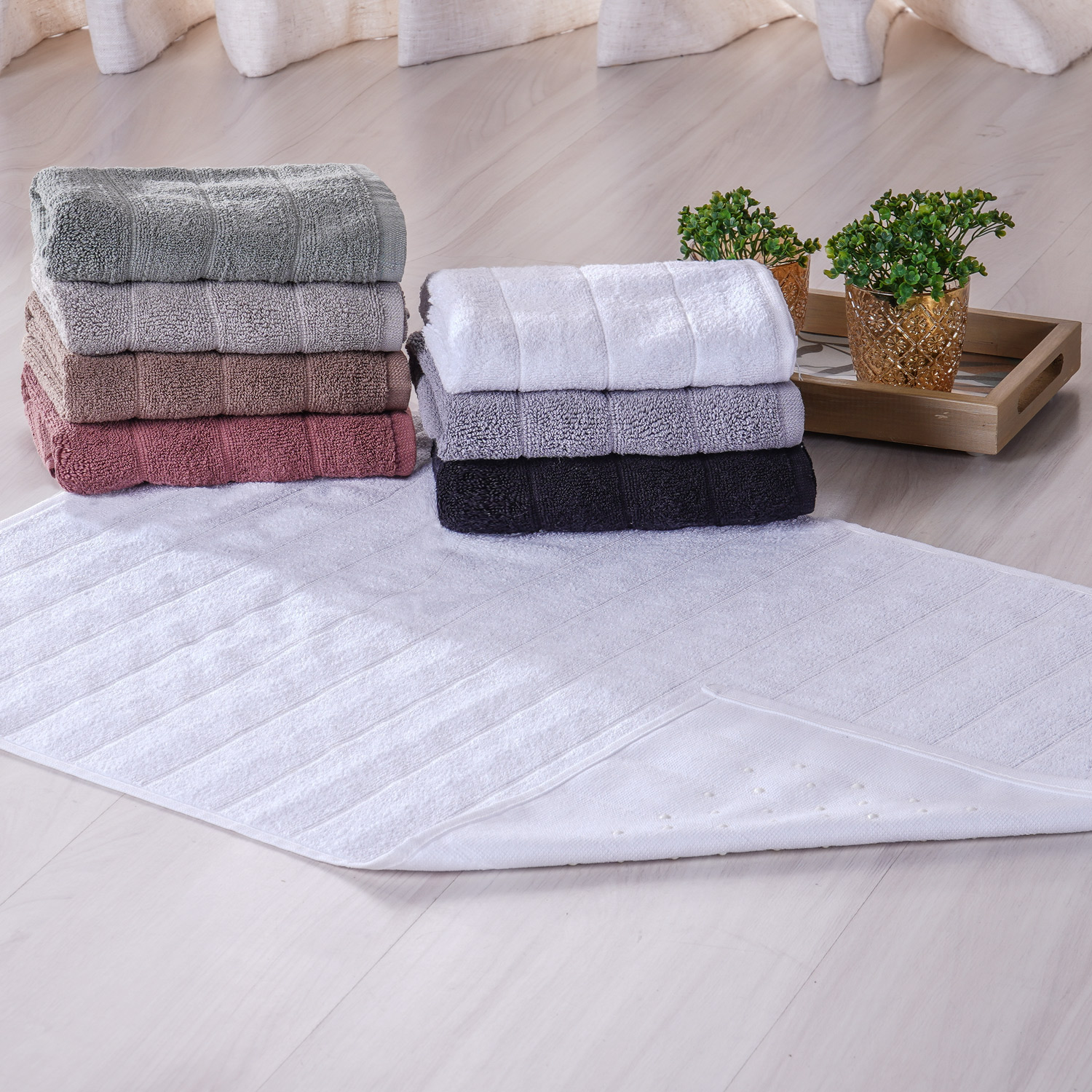 TOALHA DE PISO PREMIUM 50cm x 70cm - BRANCO (SC)