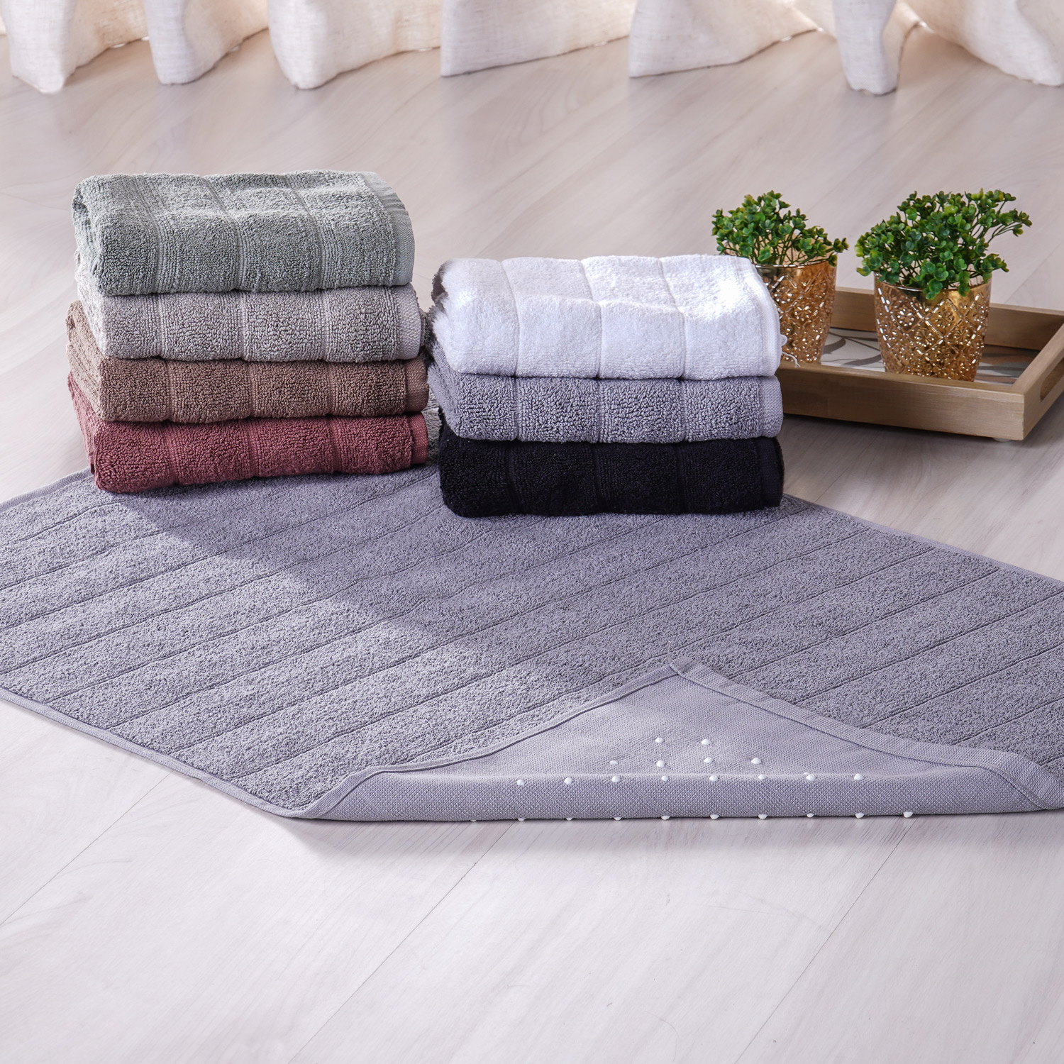 TOALHA DE PISO PREMIUM 50cm x 70cm - CONCRETE (SC)