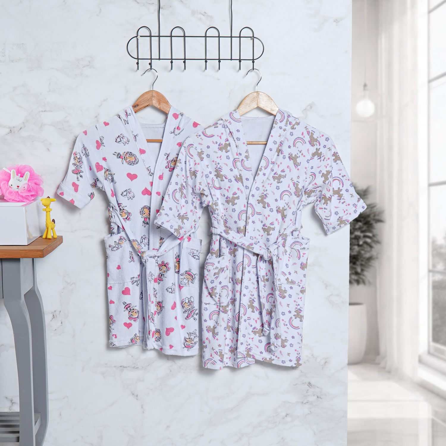 ROUPÃO MALHA FELPUDO ESTAMPADO INFANTIL - FEMININO (SC)