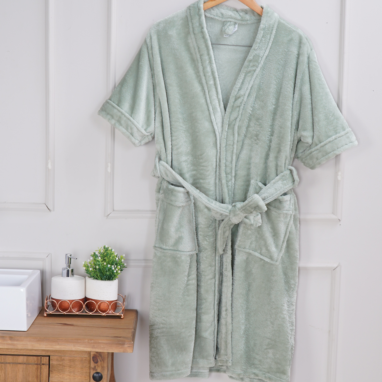 ROUPÃO KIMONO PLUSH FLANNEL M,G NACIONAL - SORTIDO (SC)