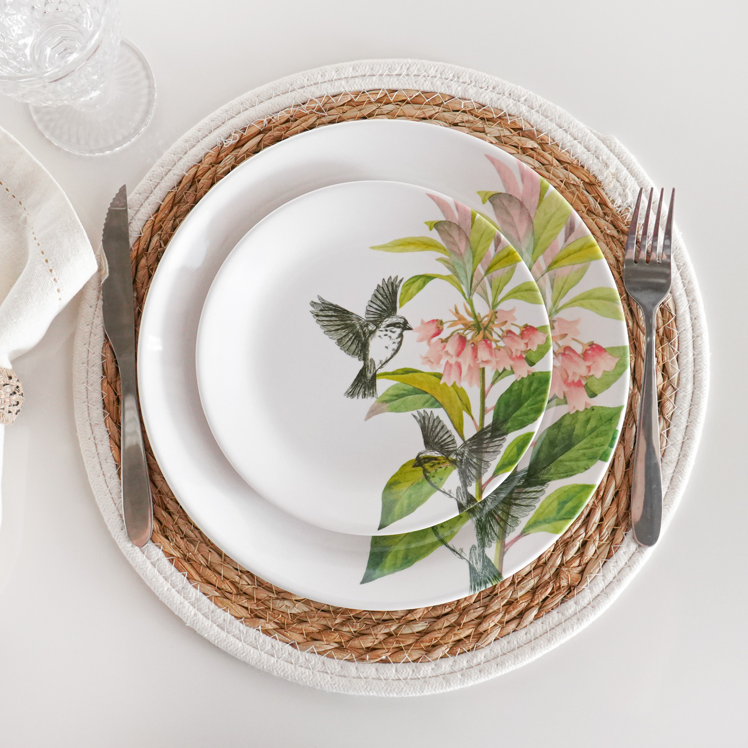 PRATO SOBREMESA 20CM MELAMINA BASIC - BRANCO (SC)