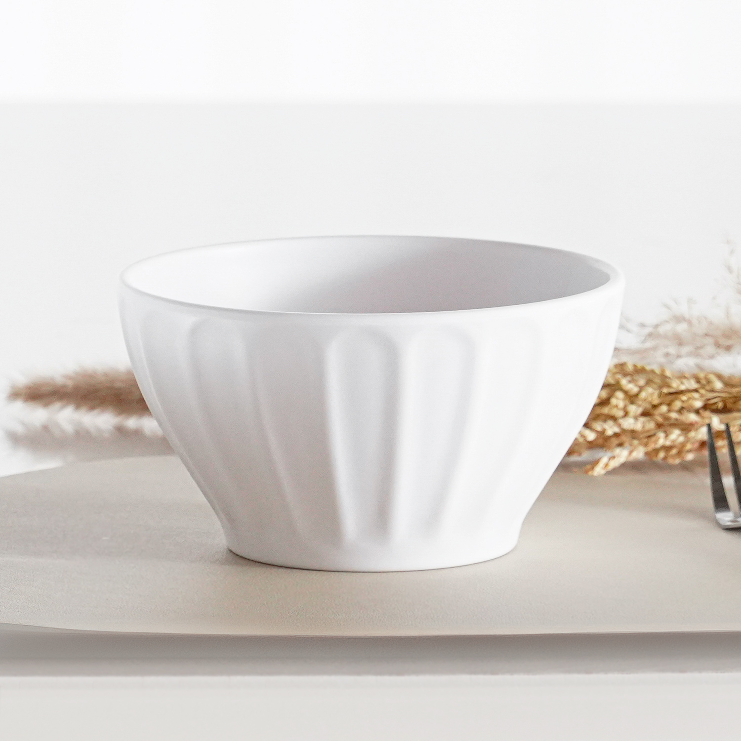 BOWL 16CM MELAMINA TEXTURE - BRANCO (SC)