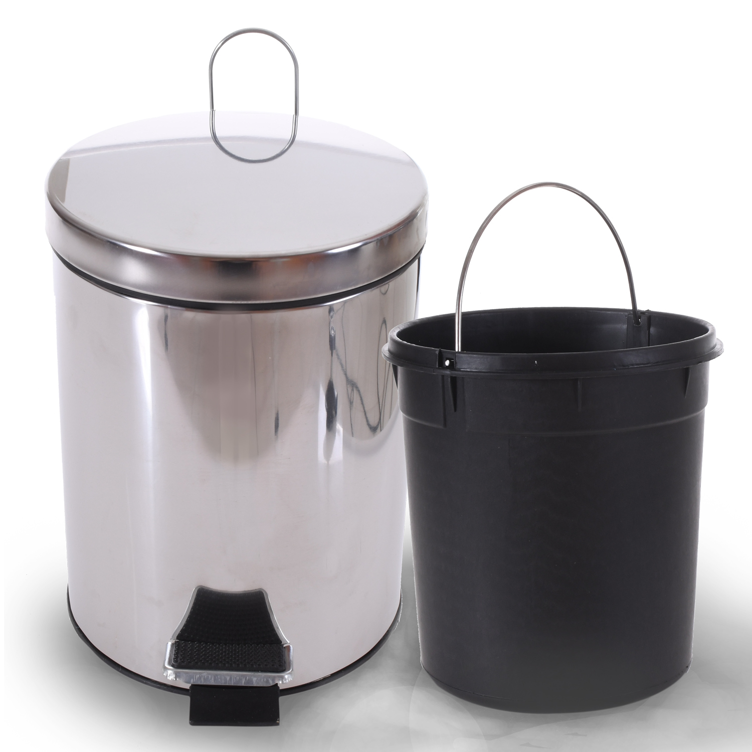 LIXEIRA INOX ESPELHADO BENE CASA 5 LITROS - INOX (SC)