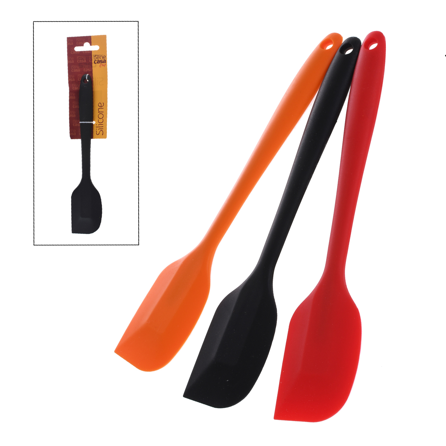 ESPATULA SILICONE 25,5cm BENE CASA - SORTIDO (SC)