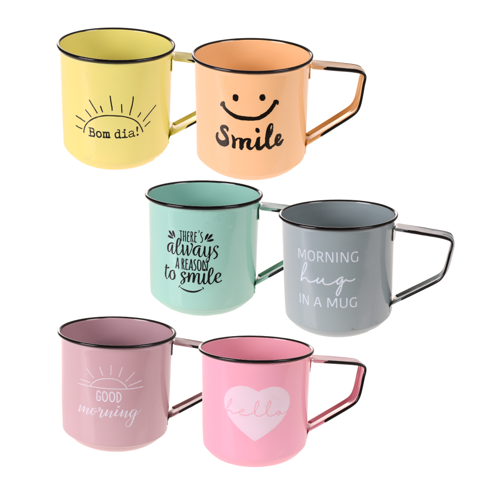 CANECA VINTAGE AÇO ESMALTADO GRANDE - SORTIDO (SC)