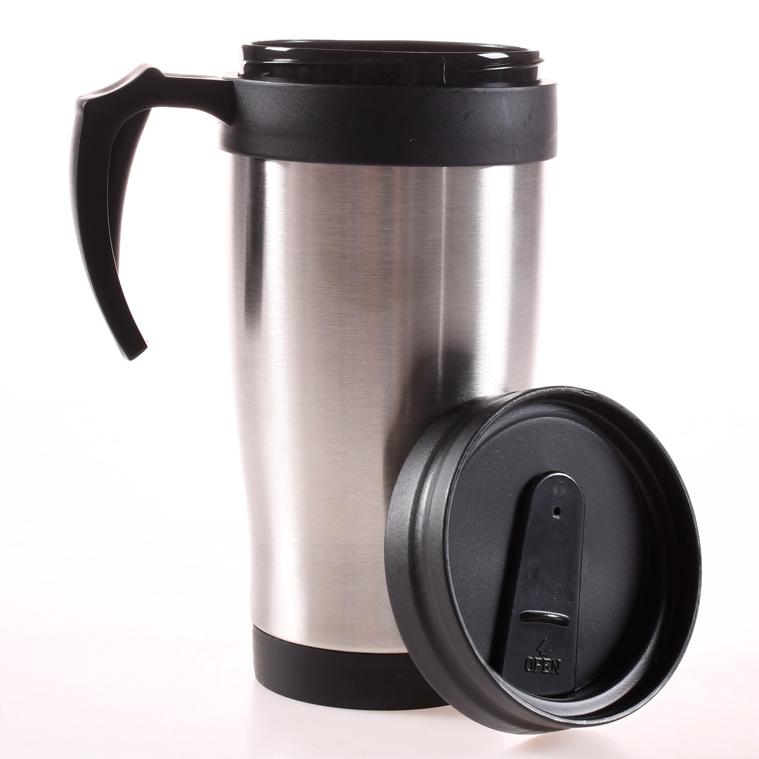 CANECA PARA VIAGEM AÇO INOX 400ML - INOX (SC)