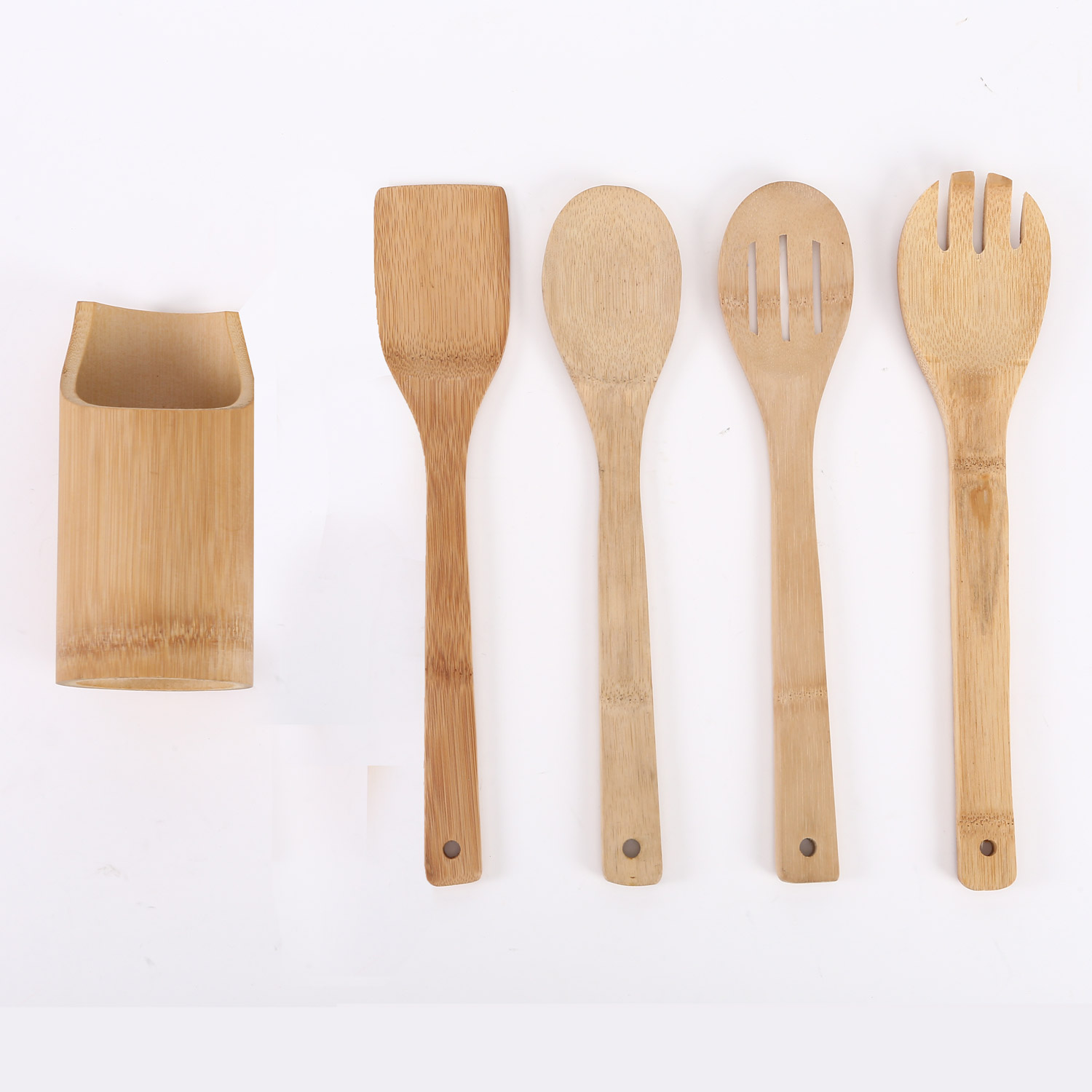 KIT 5 UTENSÍLIOS BAMBU - BAMBU (SC)