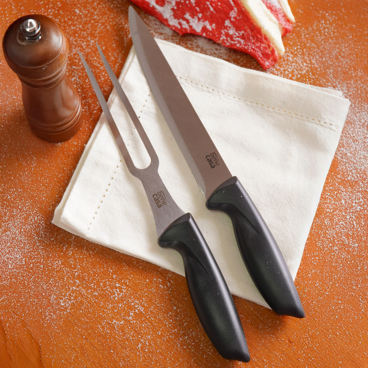 KIT FACA E GARFO DE CHURRASCO