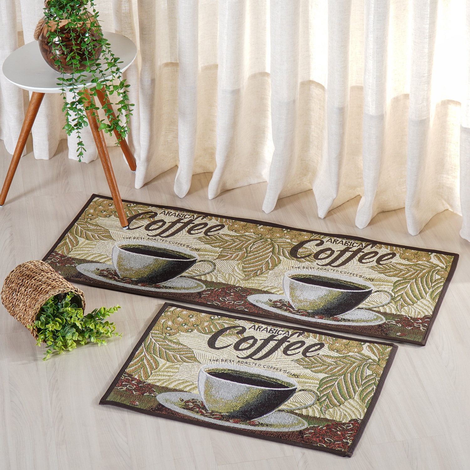 TAPETE COZINHA JACQUARD 45cm X 65cm - THE COFFEE (SC)