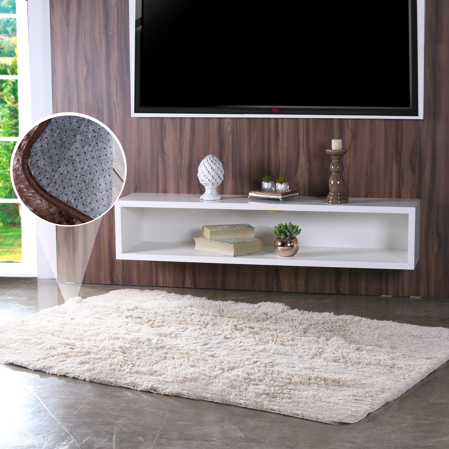 TAPETE FLUFFY 1,40m x 2,00m - MARFIM (SC)