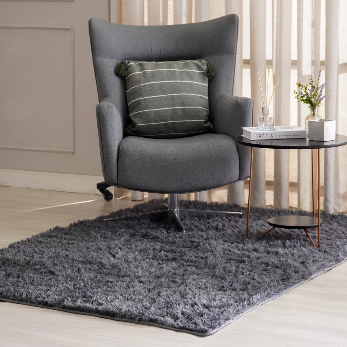 TAPETE FLUFFY 1,40m x 2,00m - GRAY (SC)