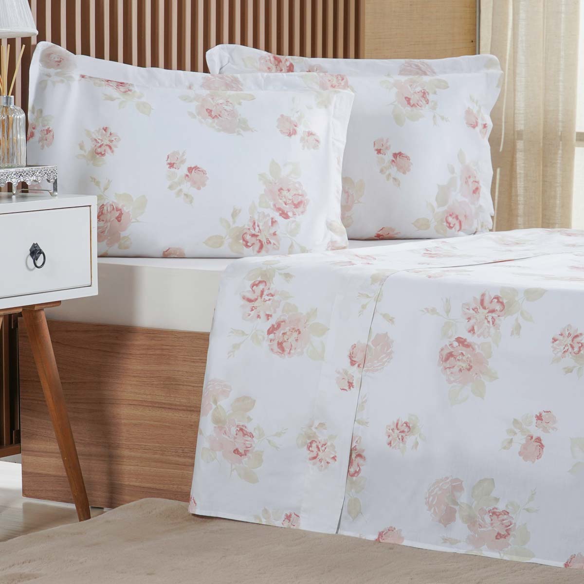JOGO DE CAMA 200 FIOS ESTAMPADO CASAL 4 PEÇAS - CLASSIQUE (SC)