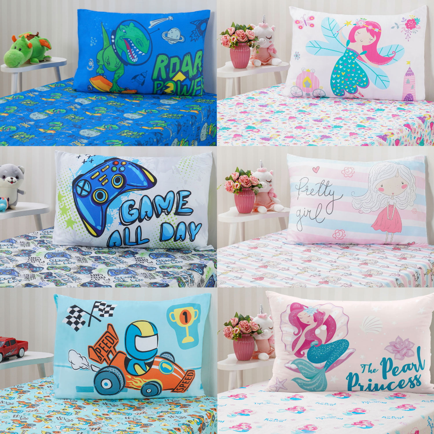 JOGO DE CAMA KIDS MICROFIBRA SOLTEIRO 2 PEÇAS SORTIDO - SORTIDO (SC)