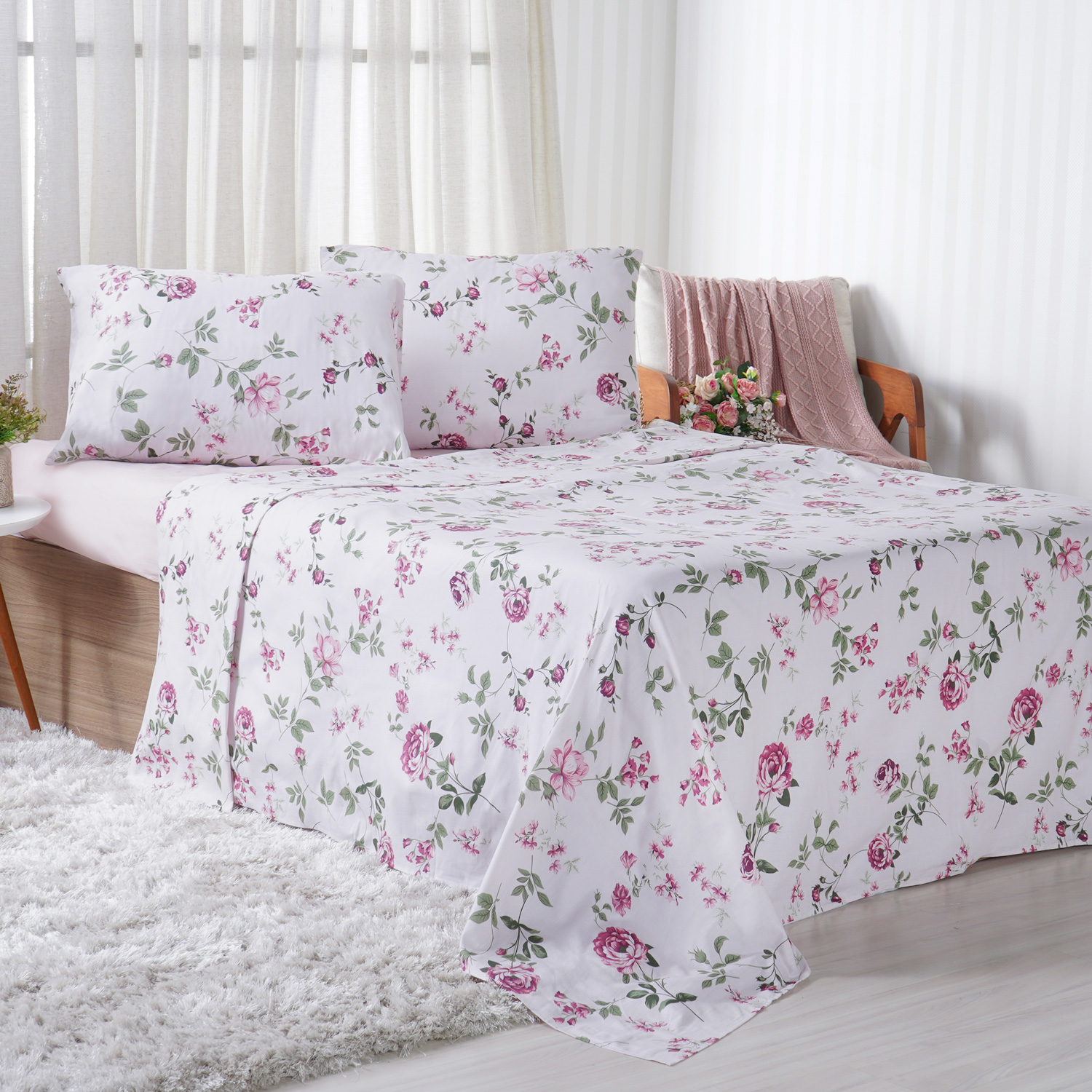 JOGO DE CAMA DUPLO 150 FIOS KING 4 PEÇAS - GIARDINO (SC)