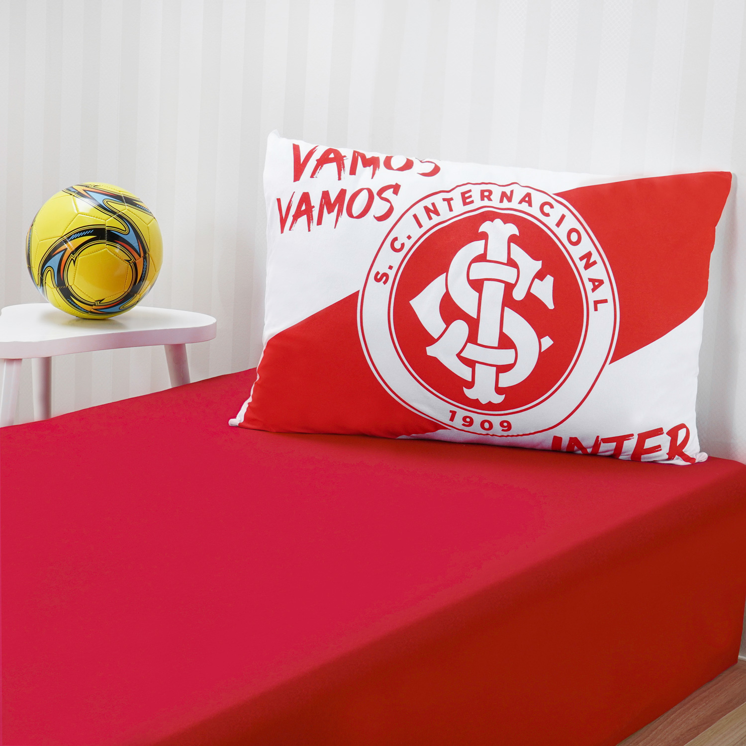 JOGO DE CAMA DE MALHA SOLTEIRO INTER 2 PEÇAS - INTER (SC)