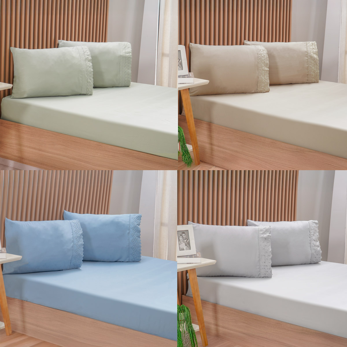 JOGO DE CAMA BRODERIE QUEEN 3 PEÇAS - SORTIDO (SC)