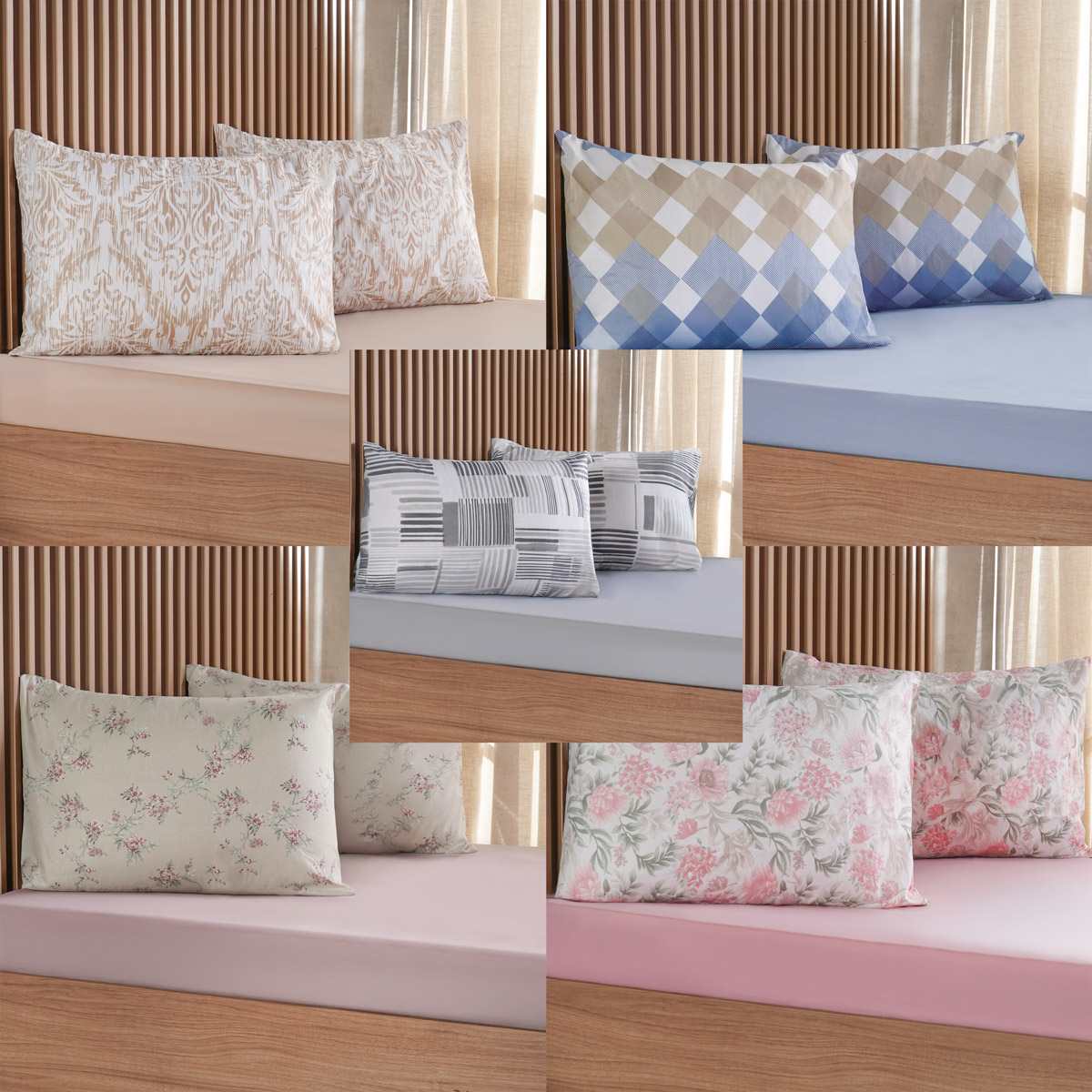 JOGO DE CAMA COTTON TOUCH SIMPLES QUEEN - SORTIDO (SC)