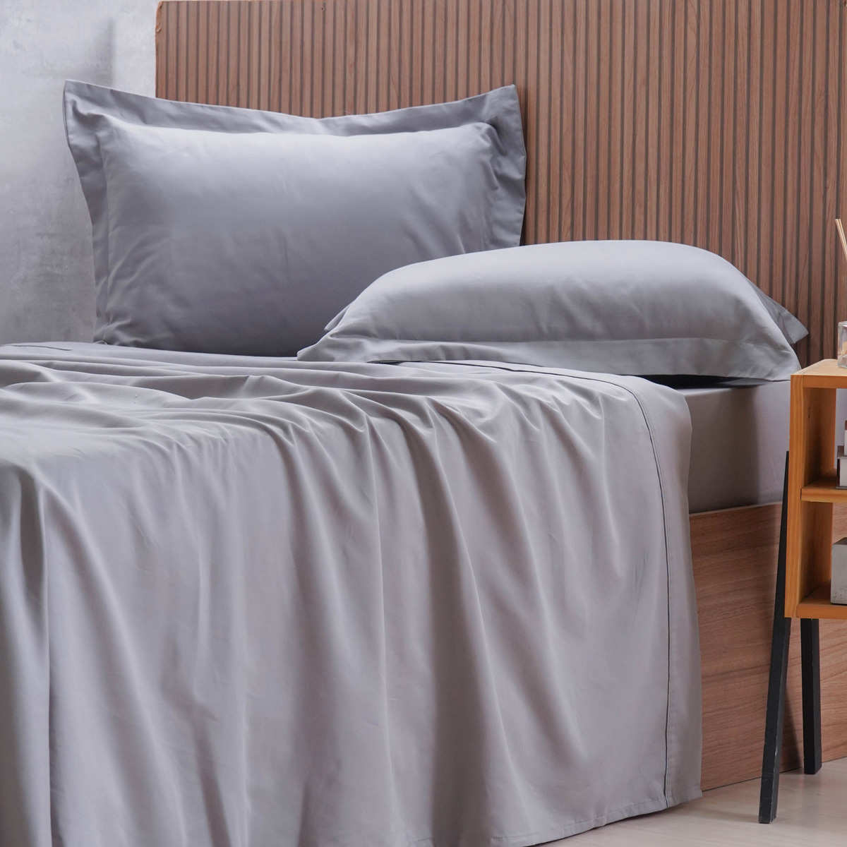 JOGO DE CAMA 1000 FIOS KING - CINZA SOFT (SC)