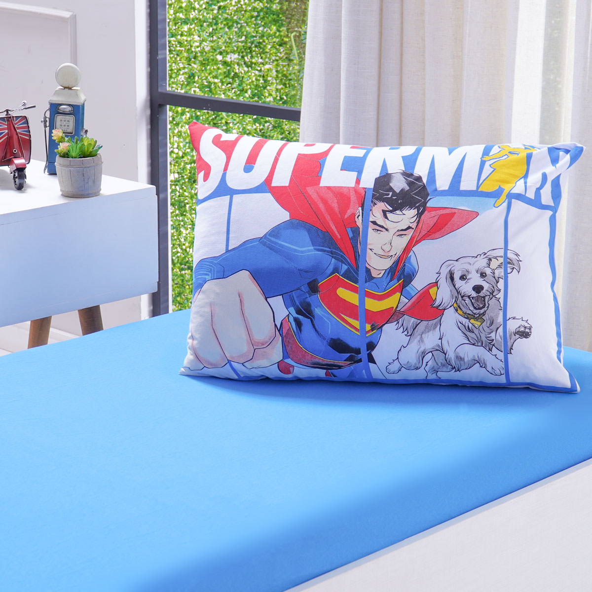 JOGO DE CAMA MALHA SUPERMAN
