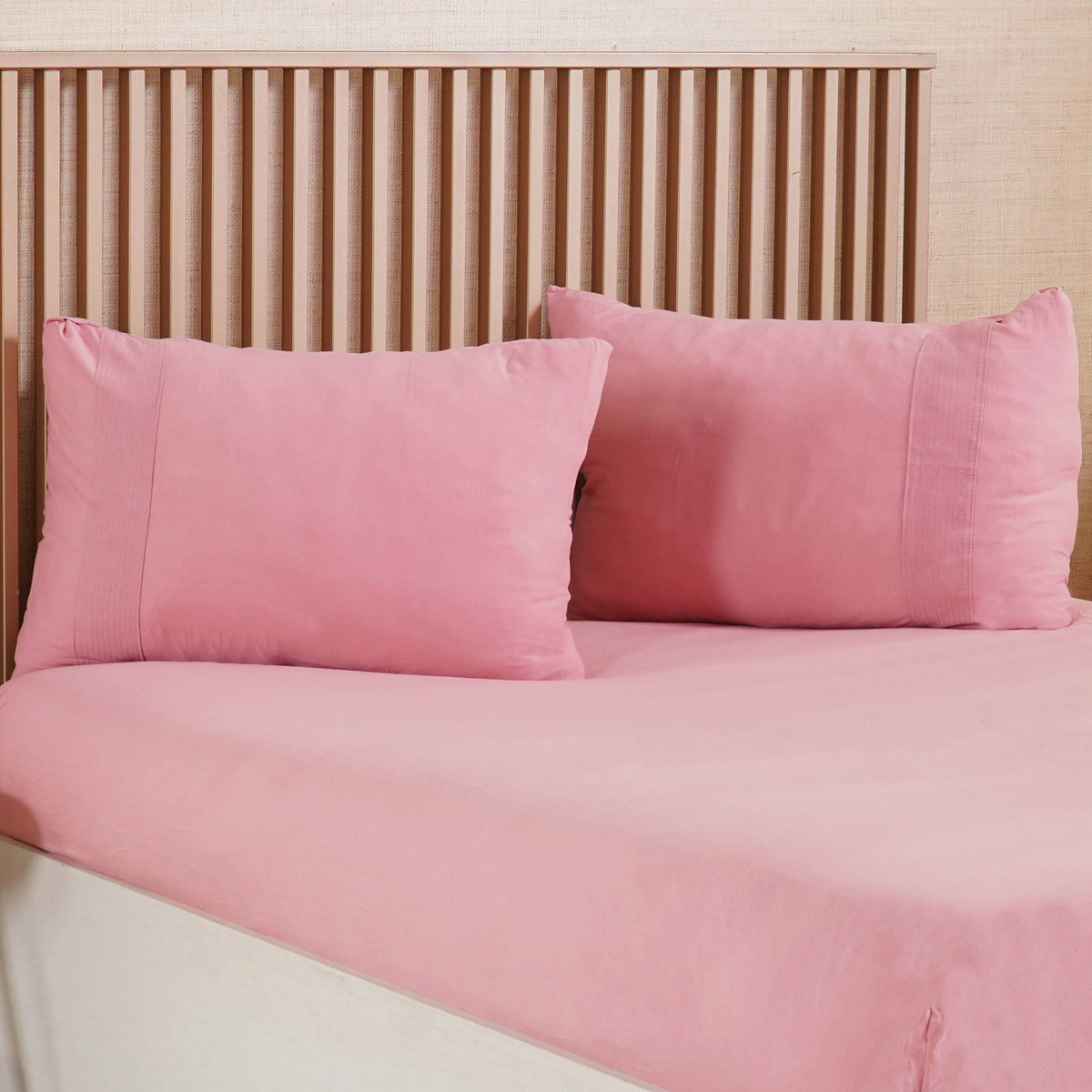 PAR DE FRONHAS BELLA CAMA LISA - CORAL (SC)