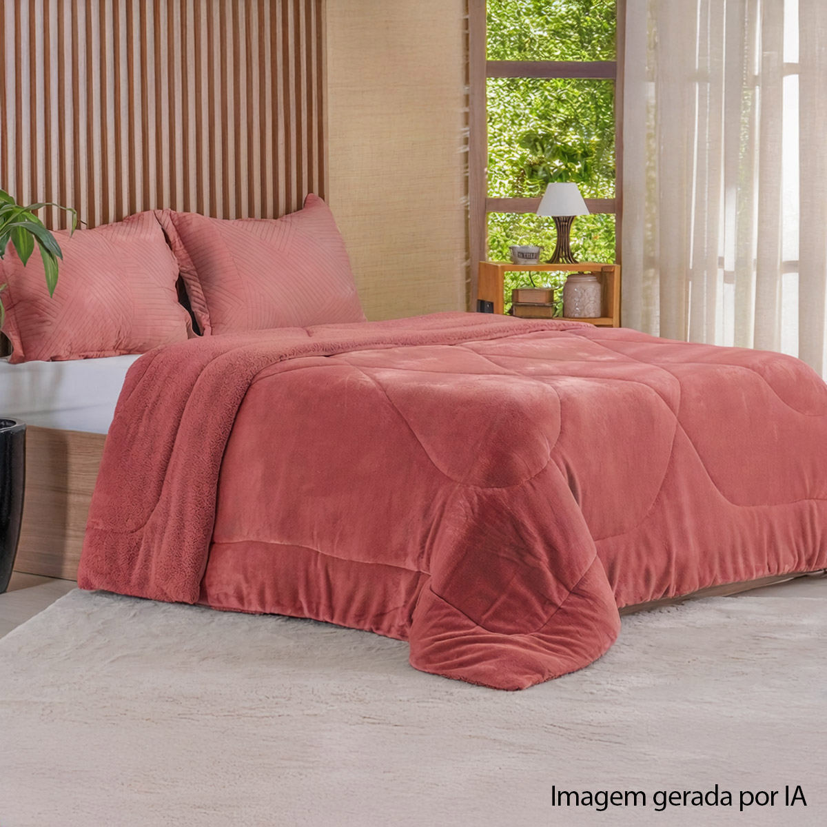 EDREDOM SHERPA KING 2,40m x 2,60m - TELHA SUAVE (SC)