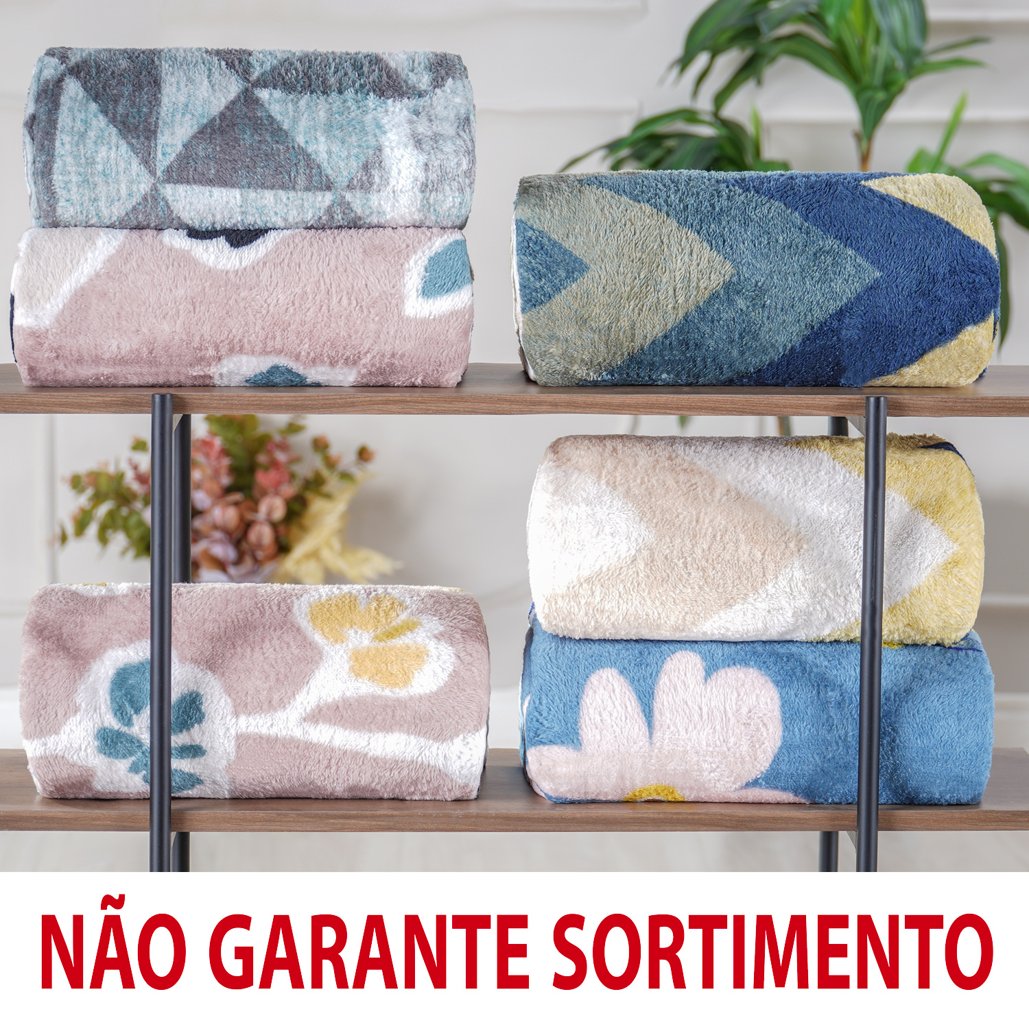 MANTA DE MICROFIBRA COLORS CASAL 1,80m X 2,00m ESTAMPADA FARDO - SORTIDO (SC)