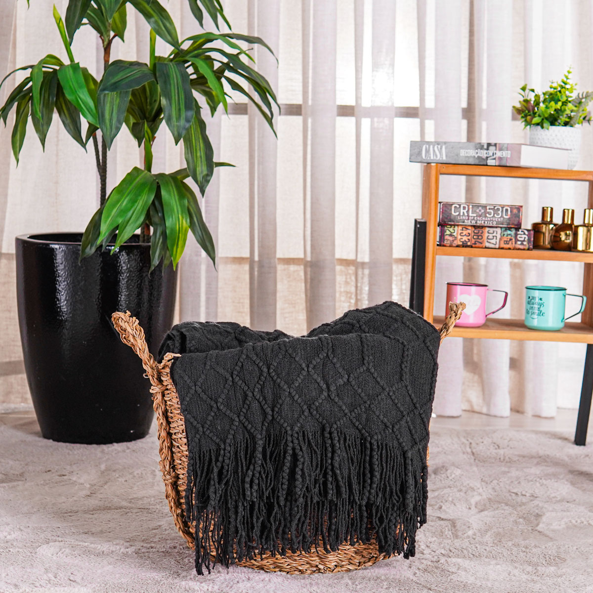 XALE PESEIRA TRICOT 80cm x 2,50m - PRETO (SC)