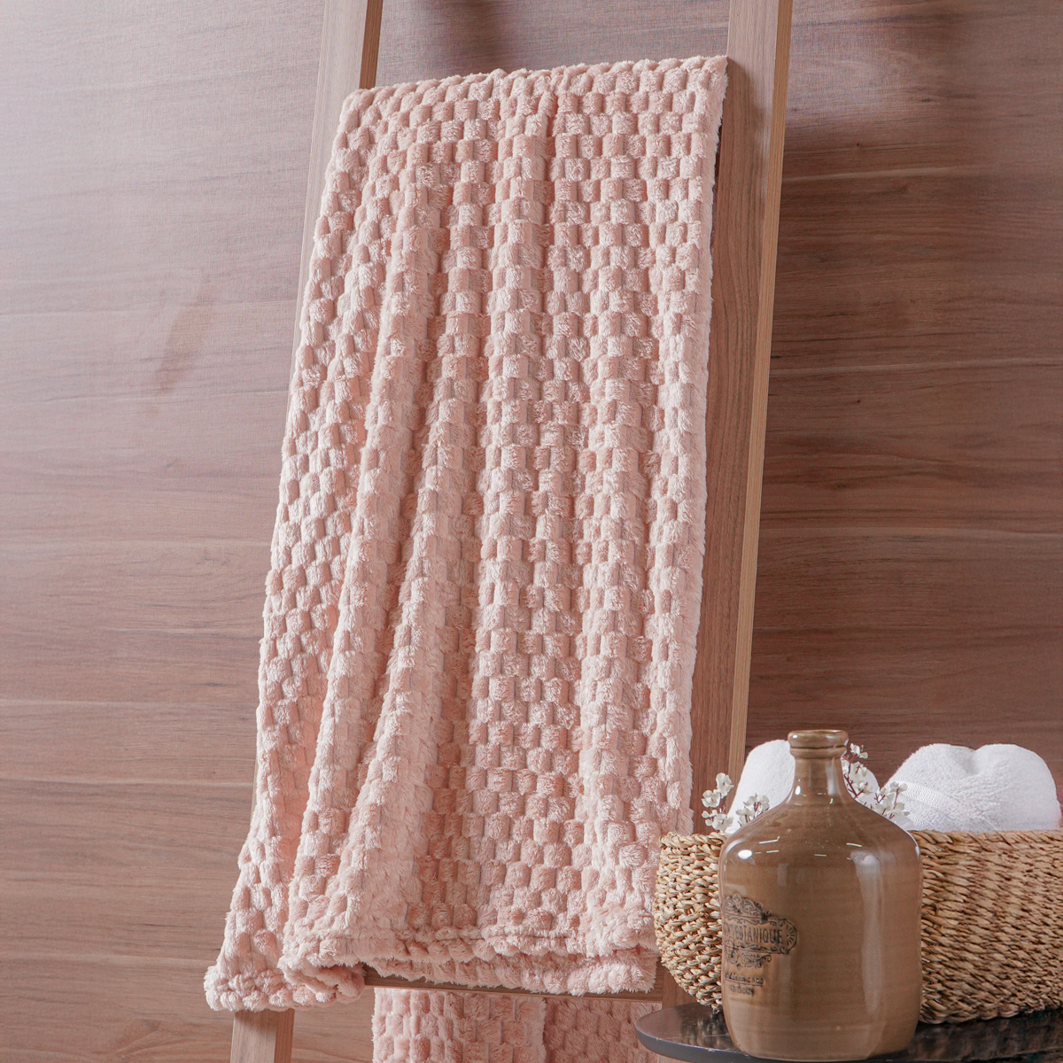 COBERTOR FLANNEL BRUSHED 2,20m x 2,30m QUEEN NACIONAL - ROSA AREIA (SC)