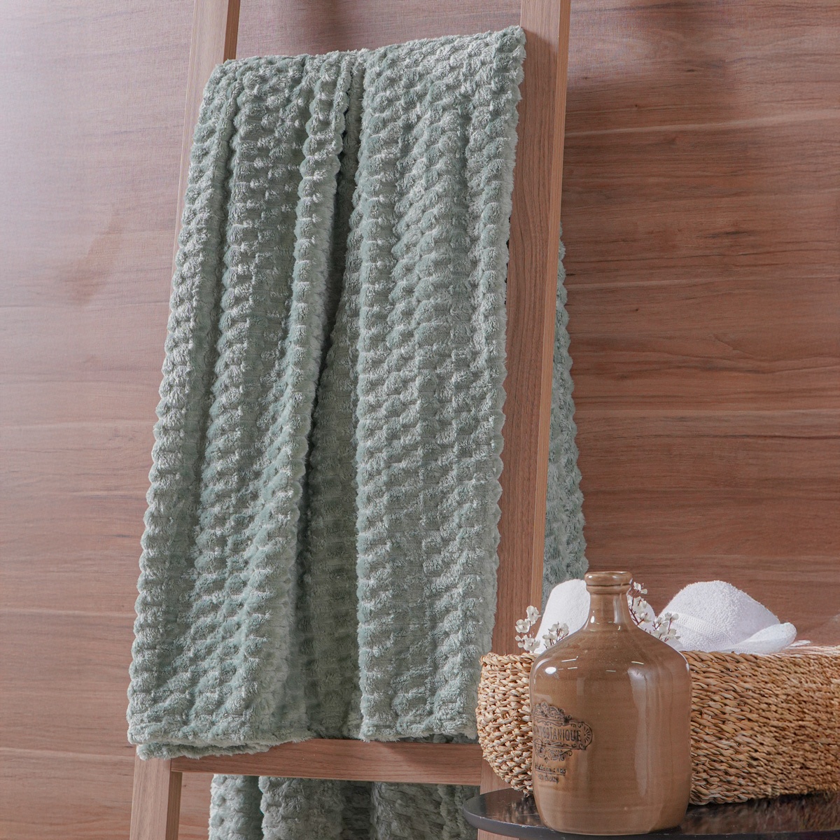 COBERTOR FLANNEL BRUSHED 2,30m x 2,60m KING NACIONAL - VERDE MUSGO (SC)