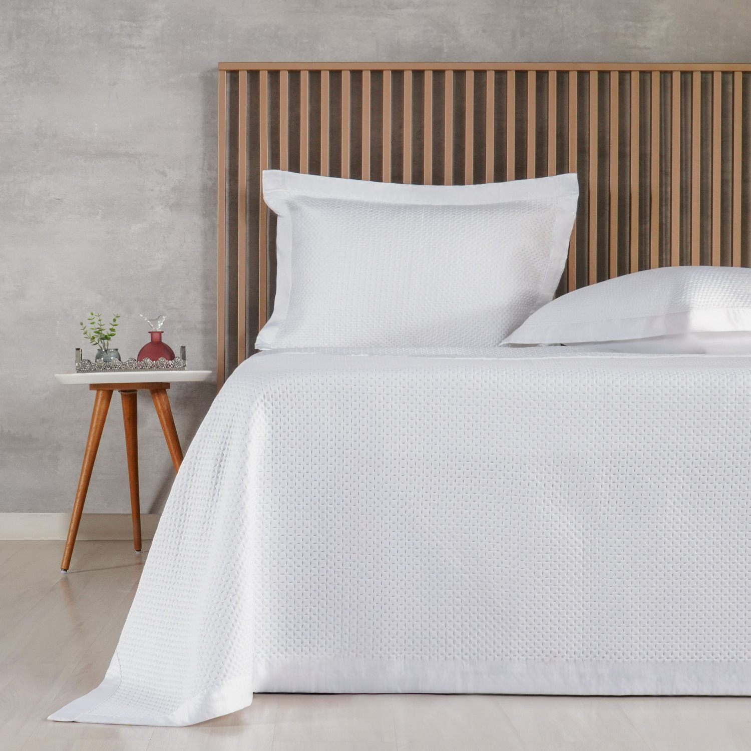 KIT COLCHA SATINATTA TESSI QUEEN - BRANCO (SC)