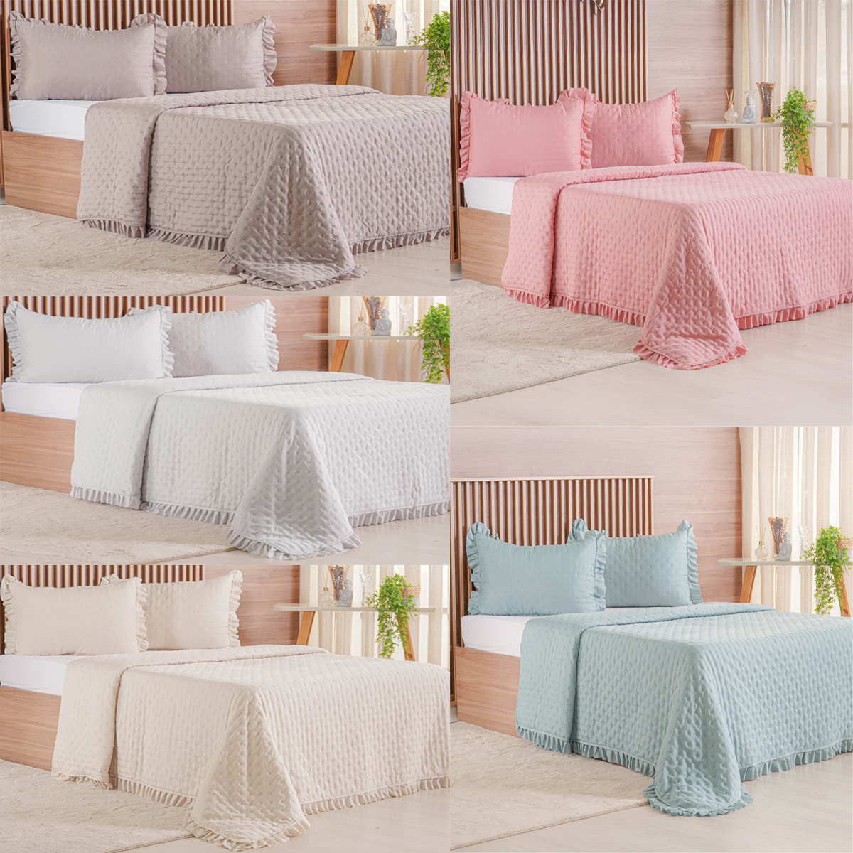 KIT COLCHA FRUFRU CASAL 2,10m x 2,30m - SORTIDO (SC)