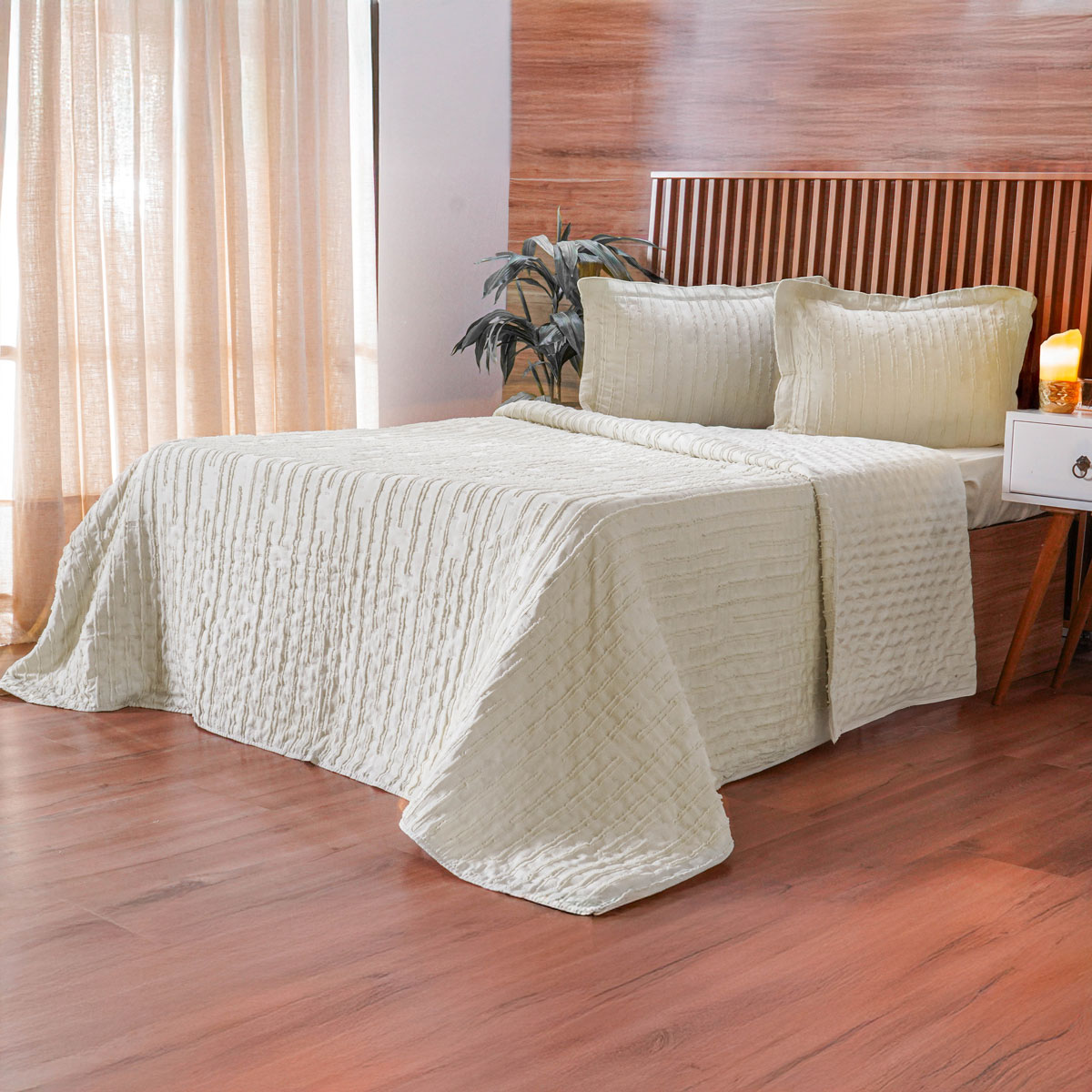 KIT COLCHA ESSENCE CASAL 2,20M X 2,40M - VERDE ALFAFA (SC)