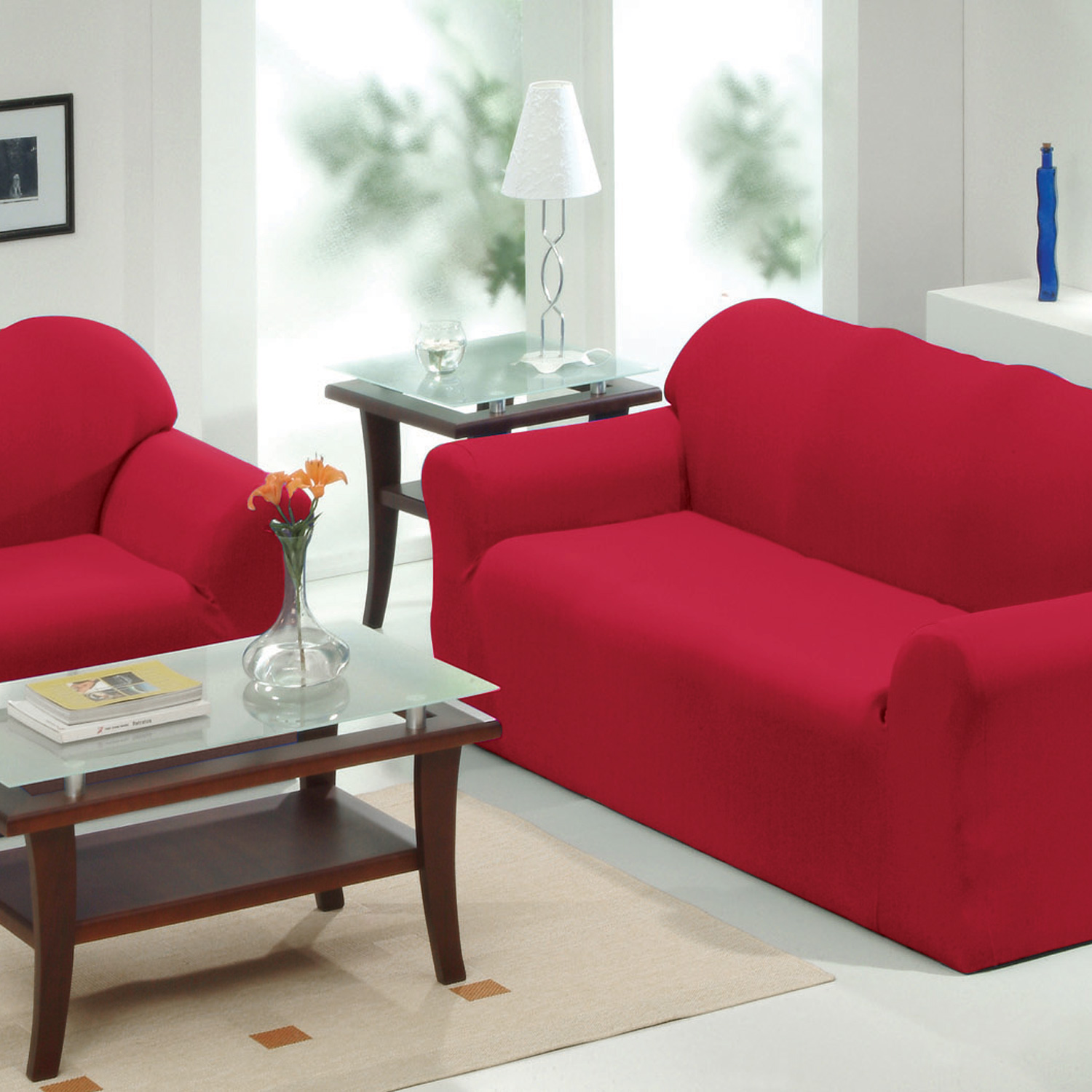 JOGO DE CAPA SOFA 2 E 3 LUGARES - VERMELHO (SC)