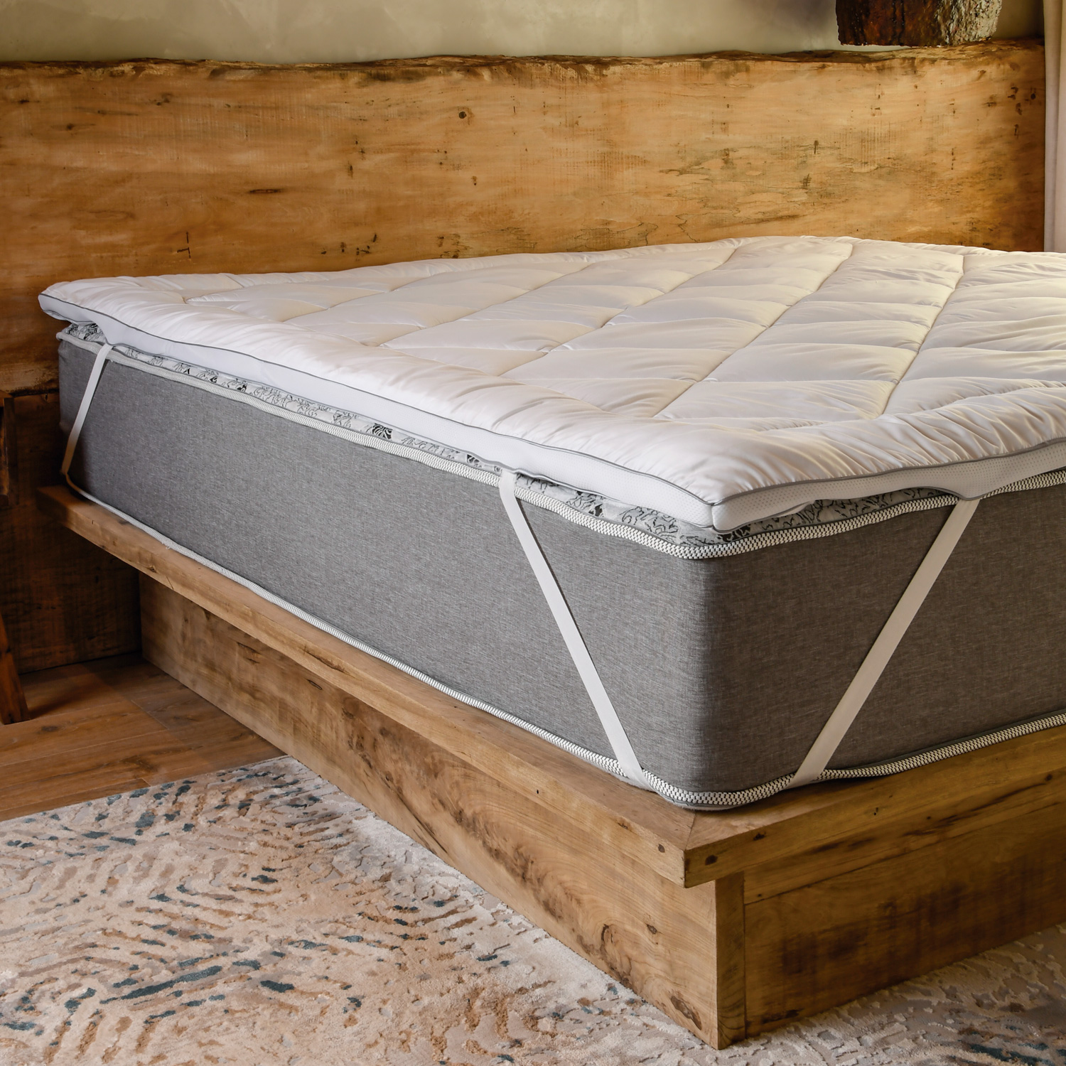 PILLOW TOP TOQUE DE PLUMAS TESSI KING - BRANCO (SC)