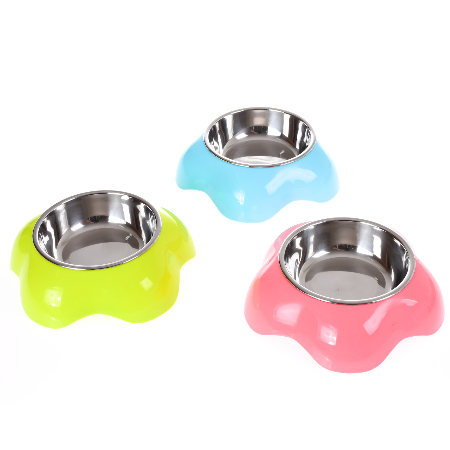 COMEDOURO AÇO COLOR MEU PET 16.5CM X 16.5CM X 4.2CM - SORTIDO (SC)