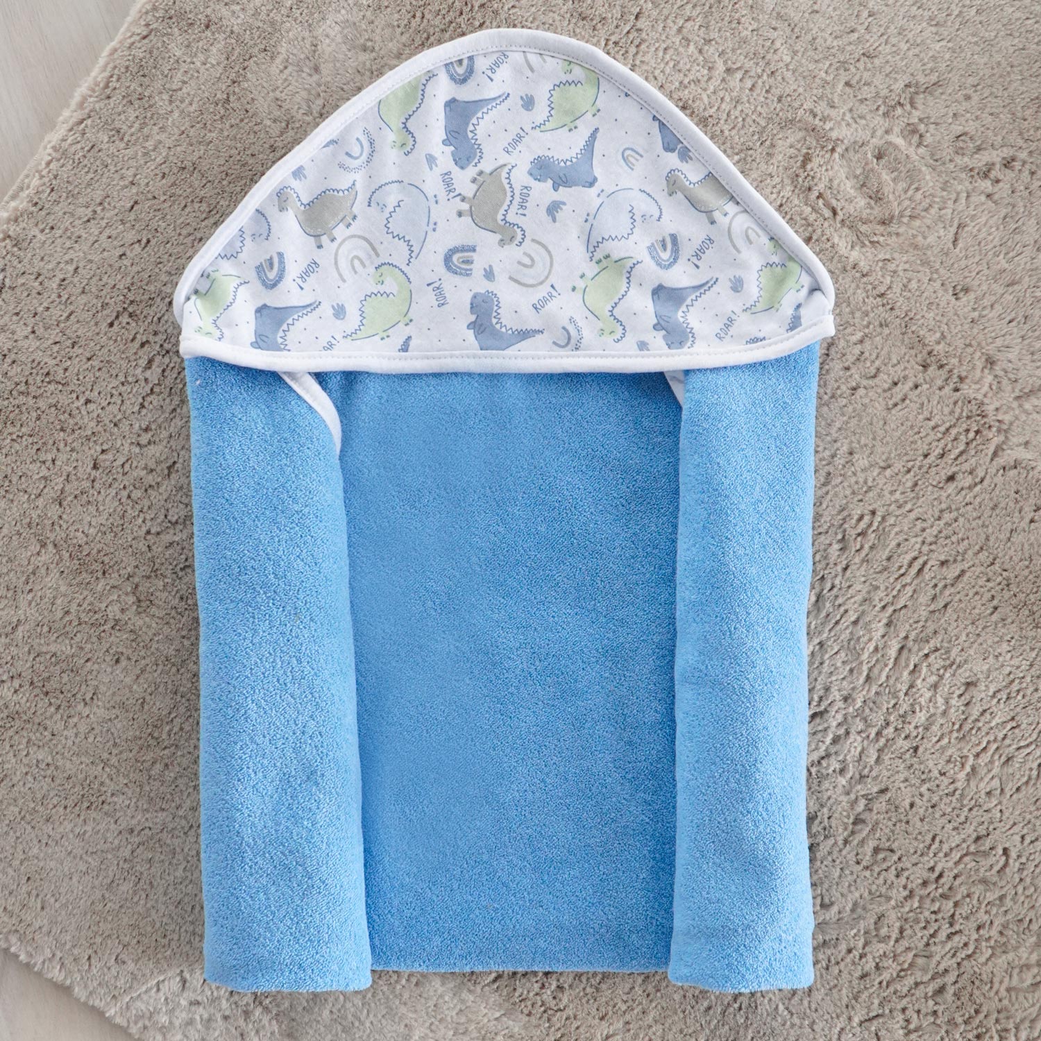 TOALHA COM CAPUZ 70cm x 70cm -  AZUL (SC)
