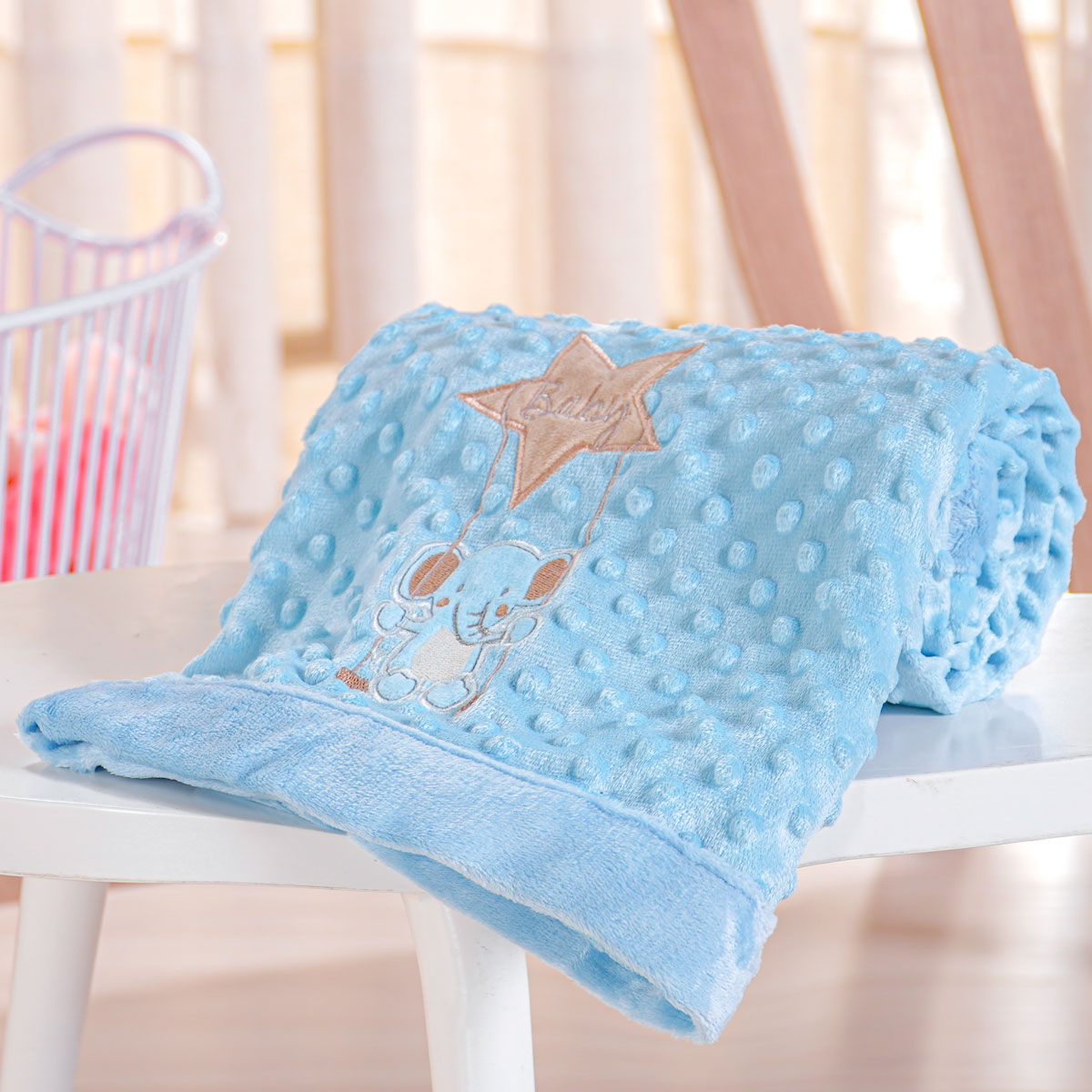 MANTA DOTS BENE CASA BABY 1,00m x 70cm - BLUE (SC)