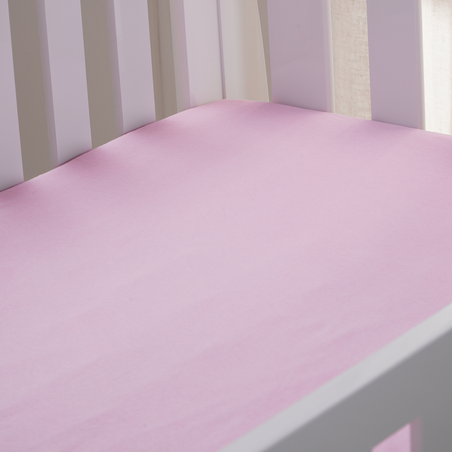 LENCOL DE MALHA BABY 70cm x 1,30m x 15cm - ROSA (SC)