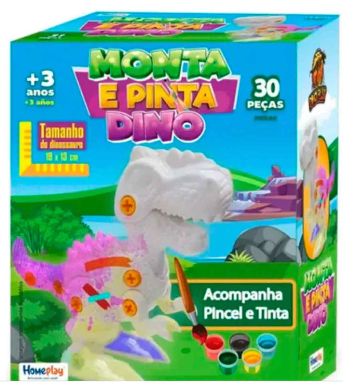 DINO PARA MONTAR E PINTAR - ÚNICO (SC)