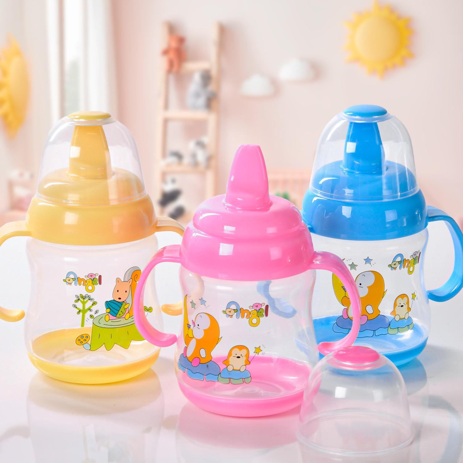COPO COM ALÇAS E TAMPA 250ml - SORTIDO (SC)